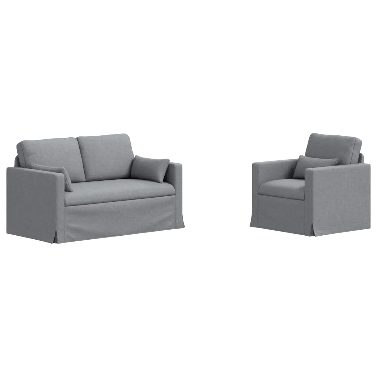 Ensemble de Canapés 2 pc Gris clair tissu - XIOS