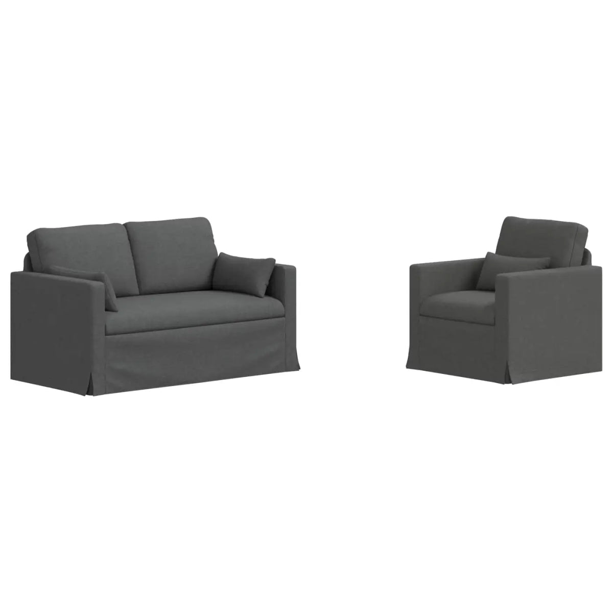 Ensemble de Canapés 2 pc Gris foncé tissu - XIOS