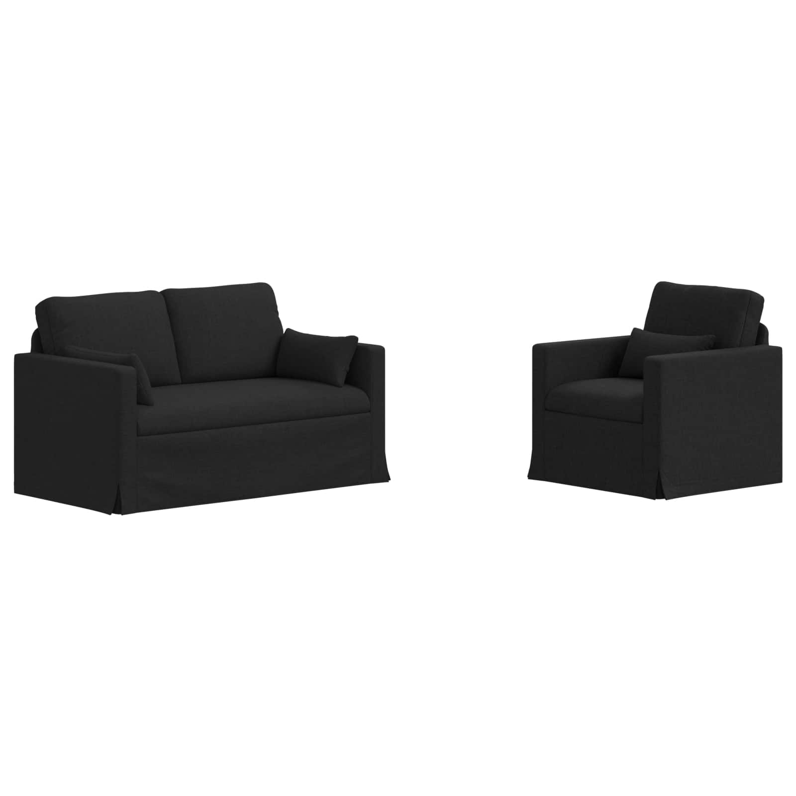 Ensemble de Canapés 2 pcs Noir 139 x 78 x 80 cm tissu - XIOS
