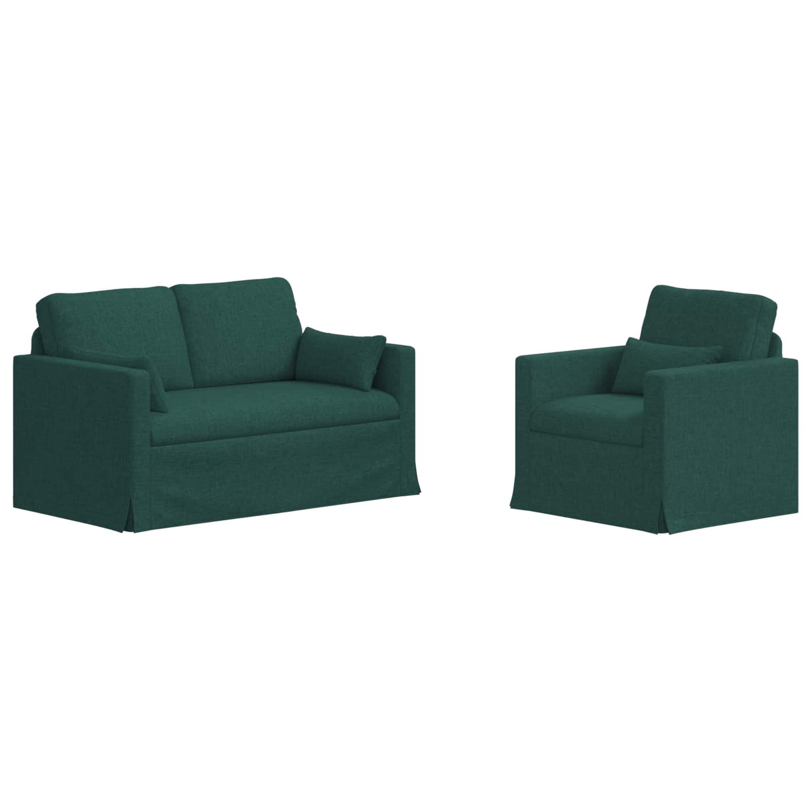 Ensemble de Canapés 2 pcs Vert foncé 139 x 78 x 80 cm tissu - XIOS