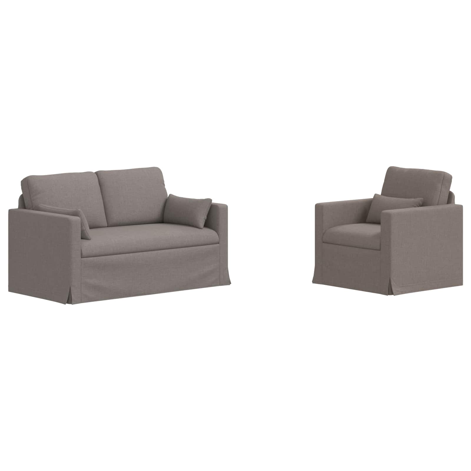 Ensemble de Canapés 2 pcs Taupe 139 x 78 x 80 cm tissu - XIOS