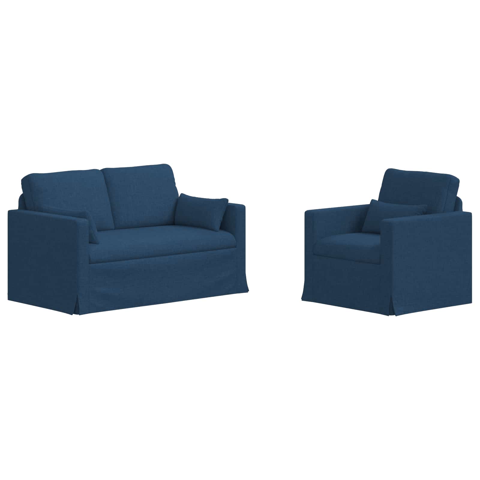 Ensemble de Canapés 2 pcs Bleu 139 x 78 x 80 cm tissu - XIOS