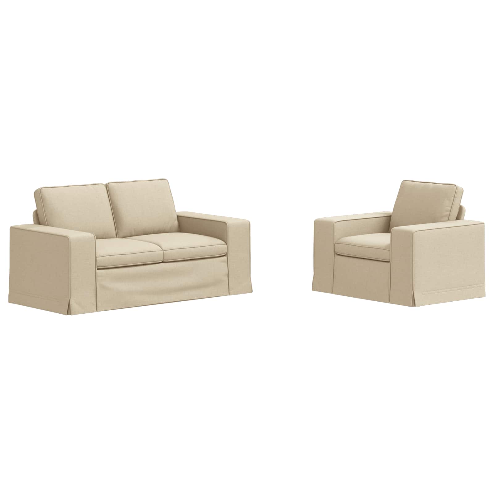 Ensemble de Canapés 2 pc Crème tissu