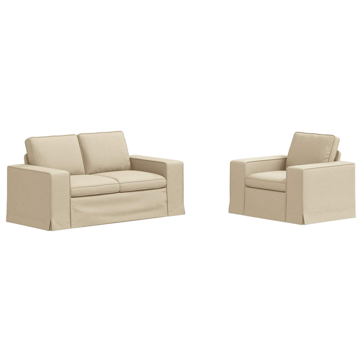 Ensemble de Canapés 2 pc Crème tissu