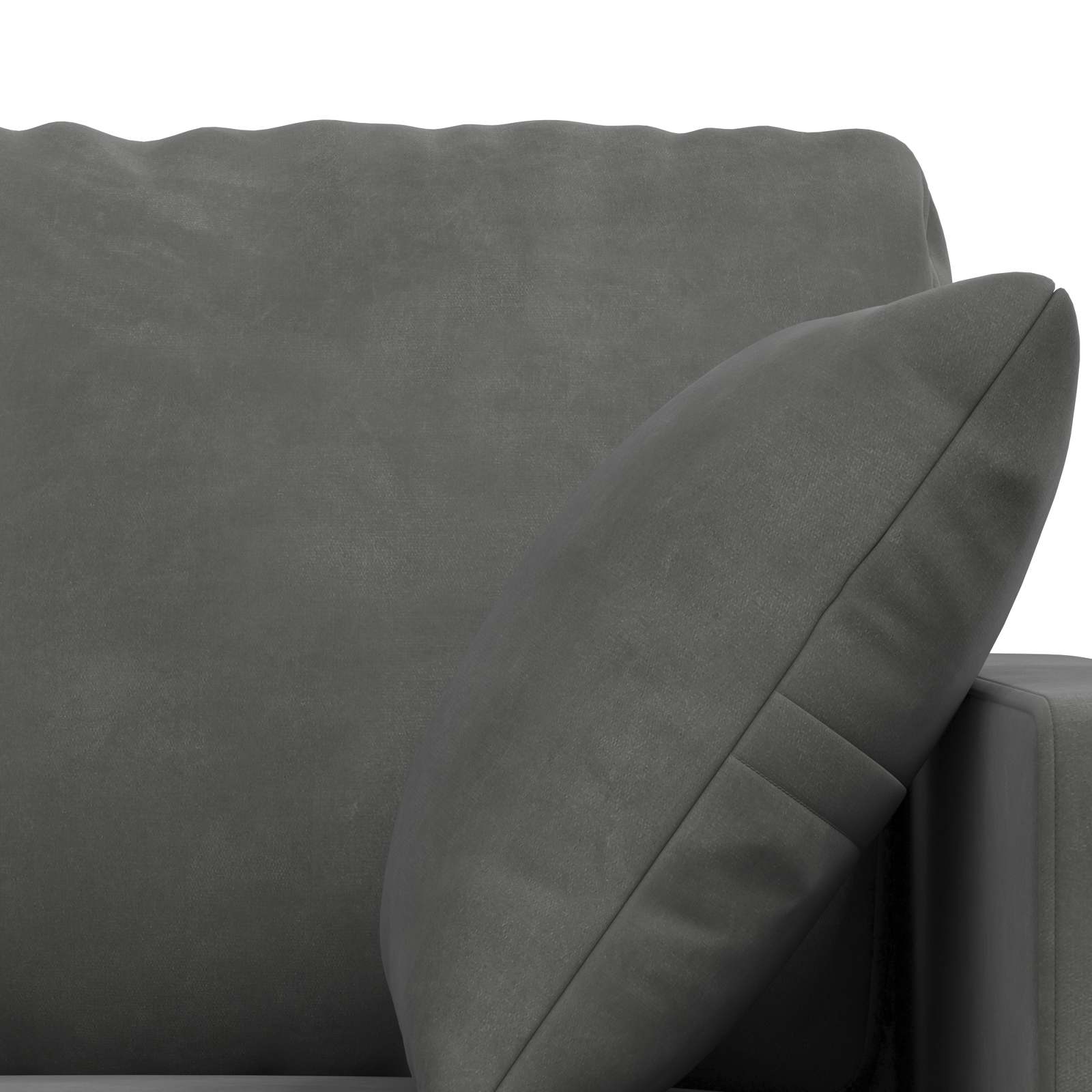 Ensemble de Canapés 2 pcs Gris foncé 138 x 78 x 80 cm Velours - XIOS
