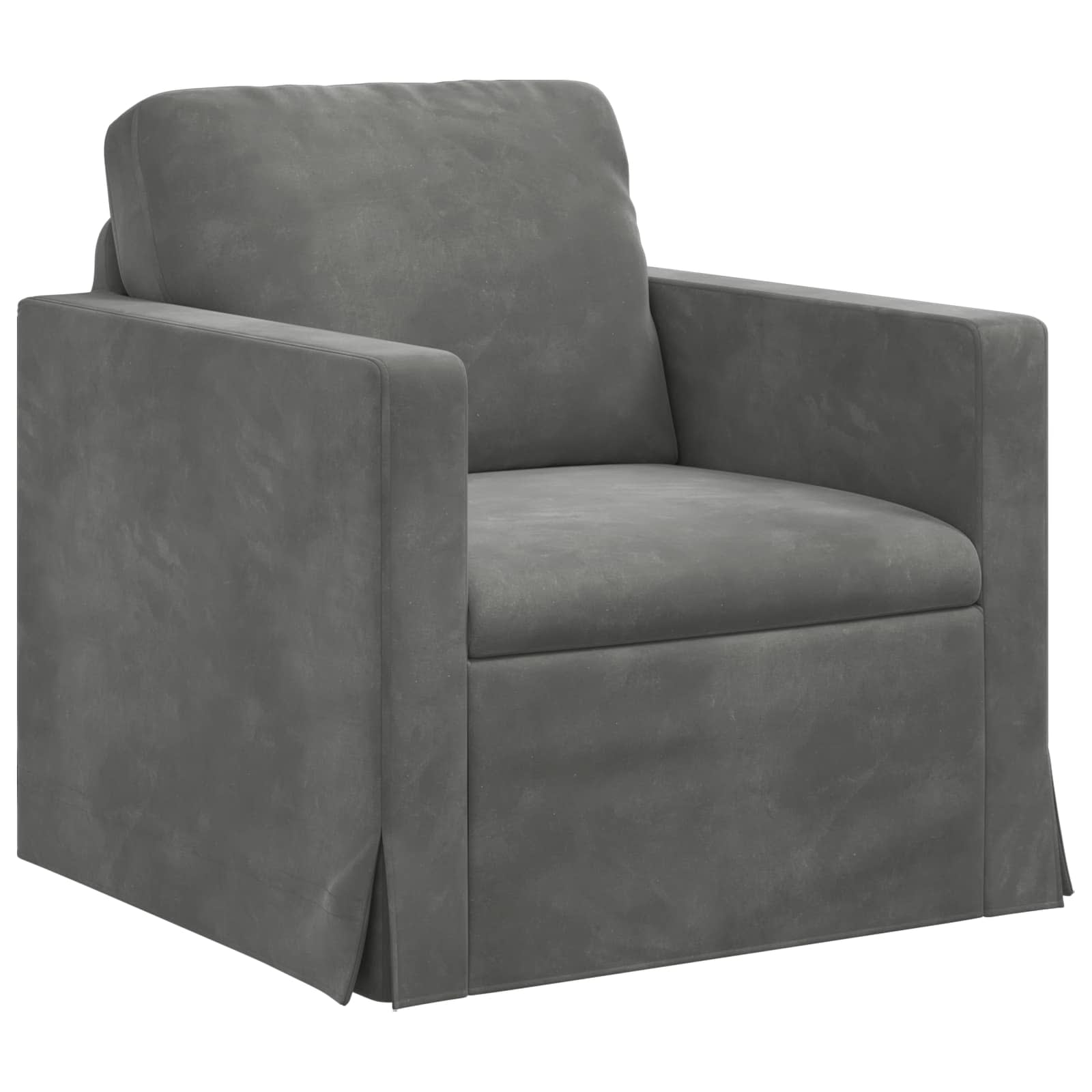 Ensemble de Canapés 2 pcs Gris foncé 138 x 78 x 80 cm Velours - XIOS