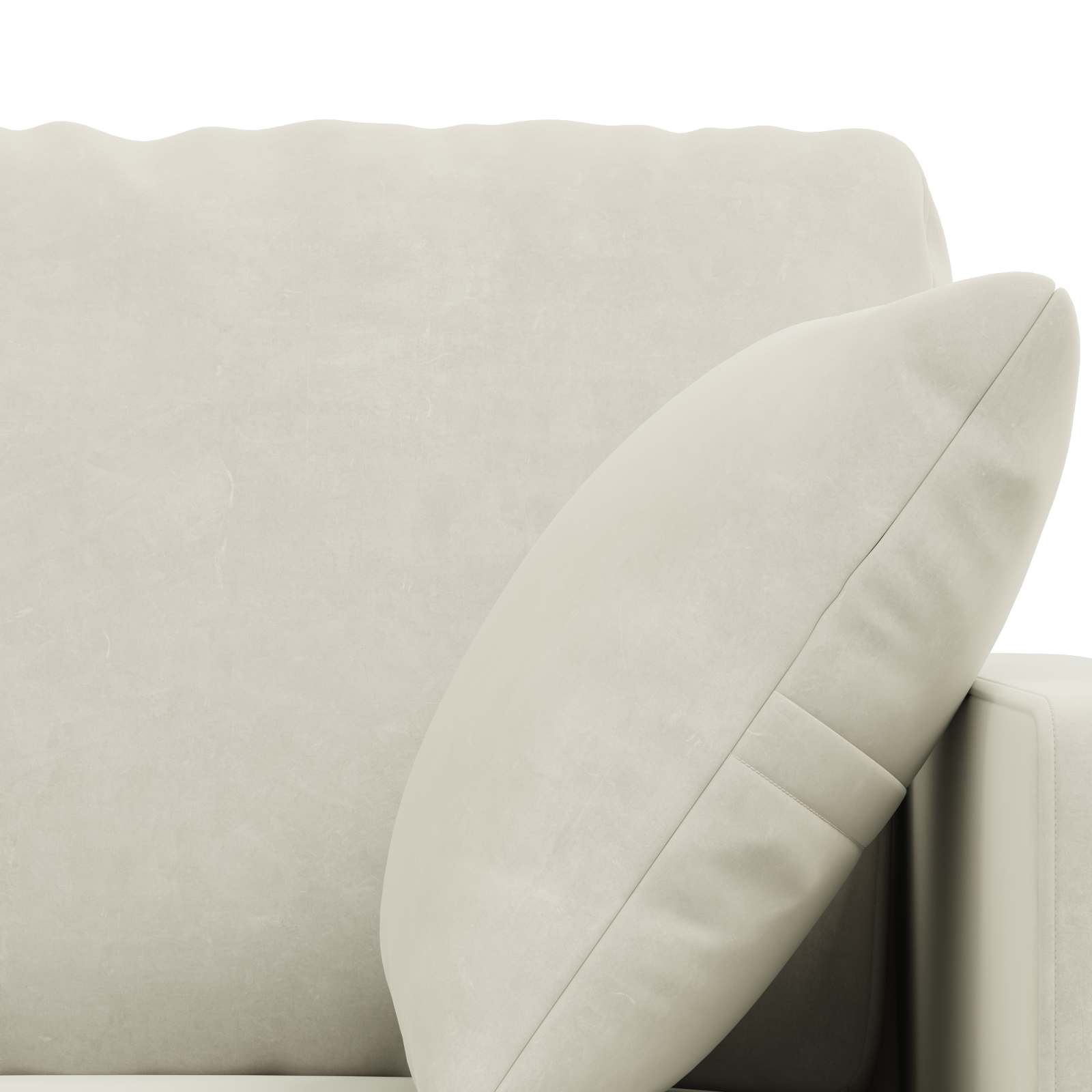 Ensemble de Canapés 2 pcs Crème 138 x 78 x 80 cm Velours - XIOS