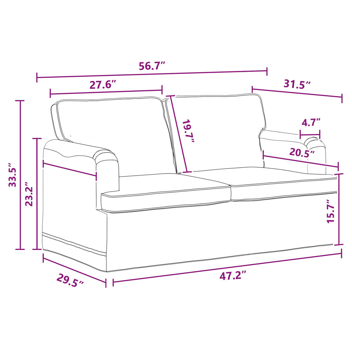 Ensemble de Canapés 2 pc Gris foncé tissu