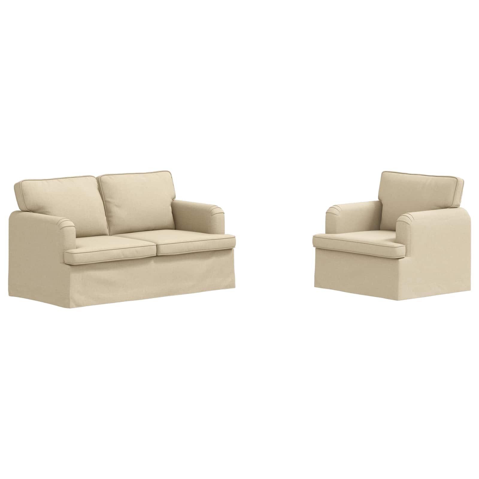 Ensemble de Canapés 2 pc Crème tissu