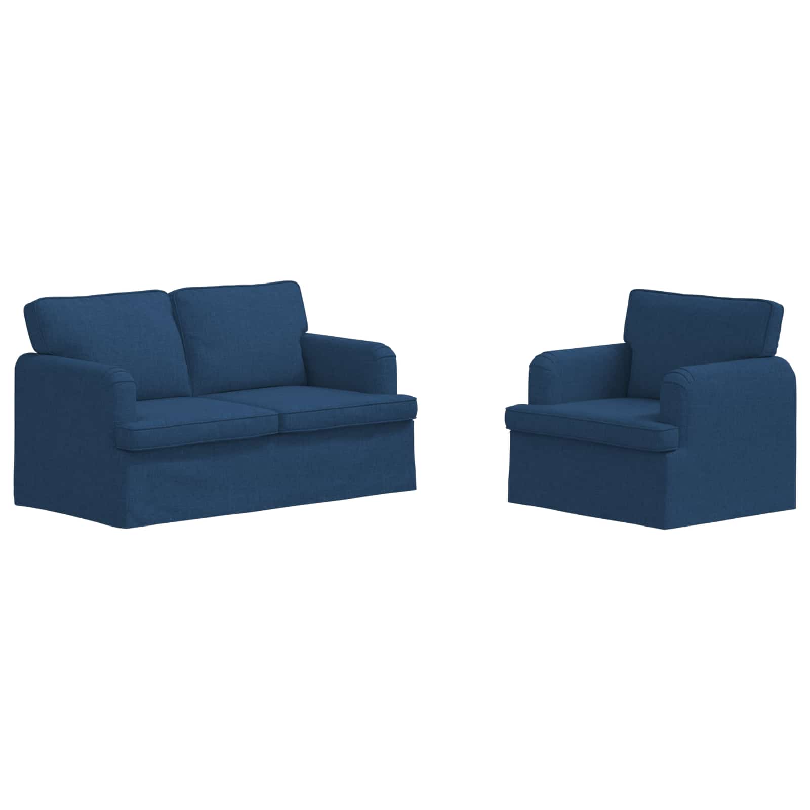Ensemble de Canapés 2 pc Bleu tissu