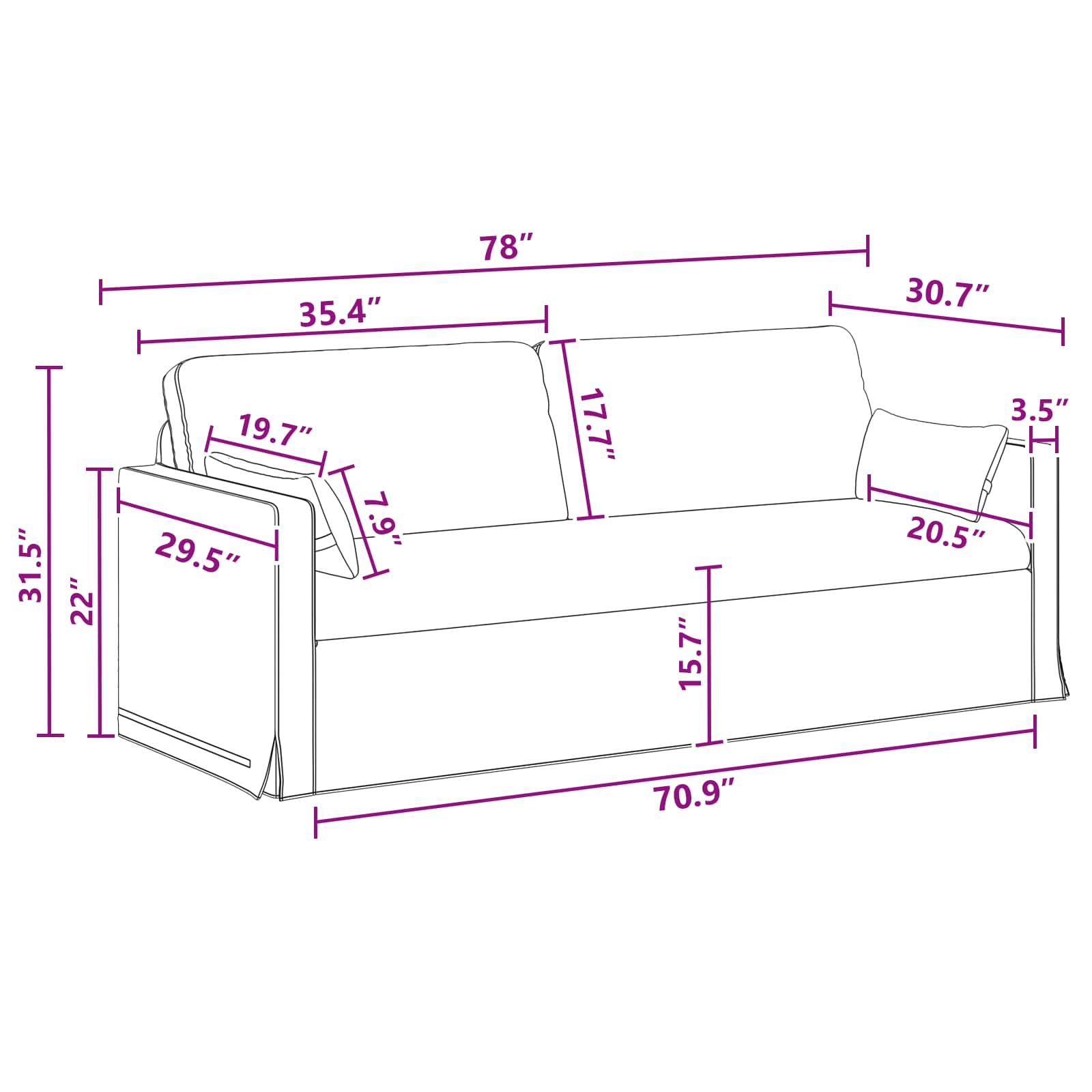 Ensemble de Canapés 2 pcs Gris foncé 158 x 78 x 80 cm tissu - XIOS