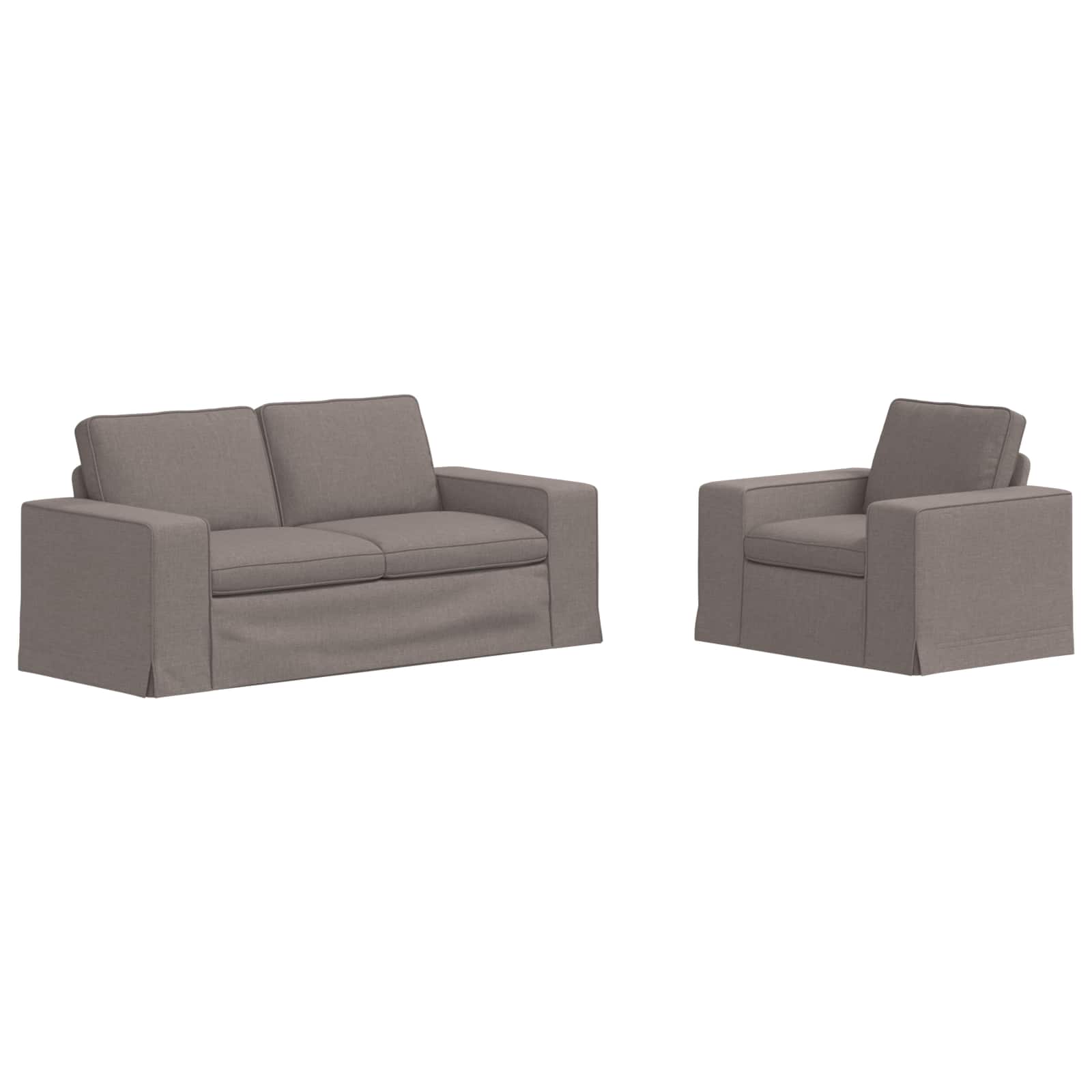 Ensemble de Canapés 2 pc Taupe tissu