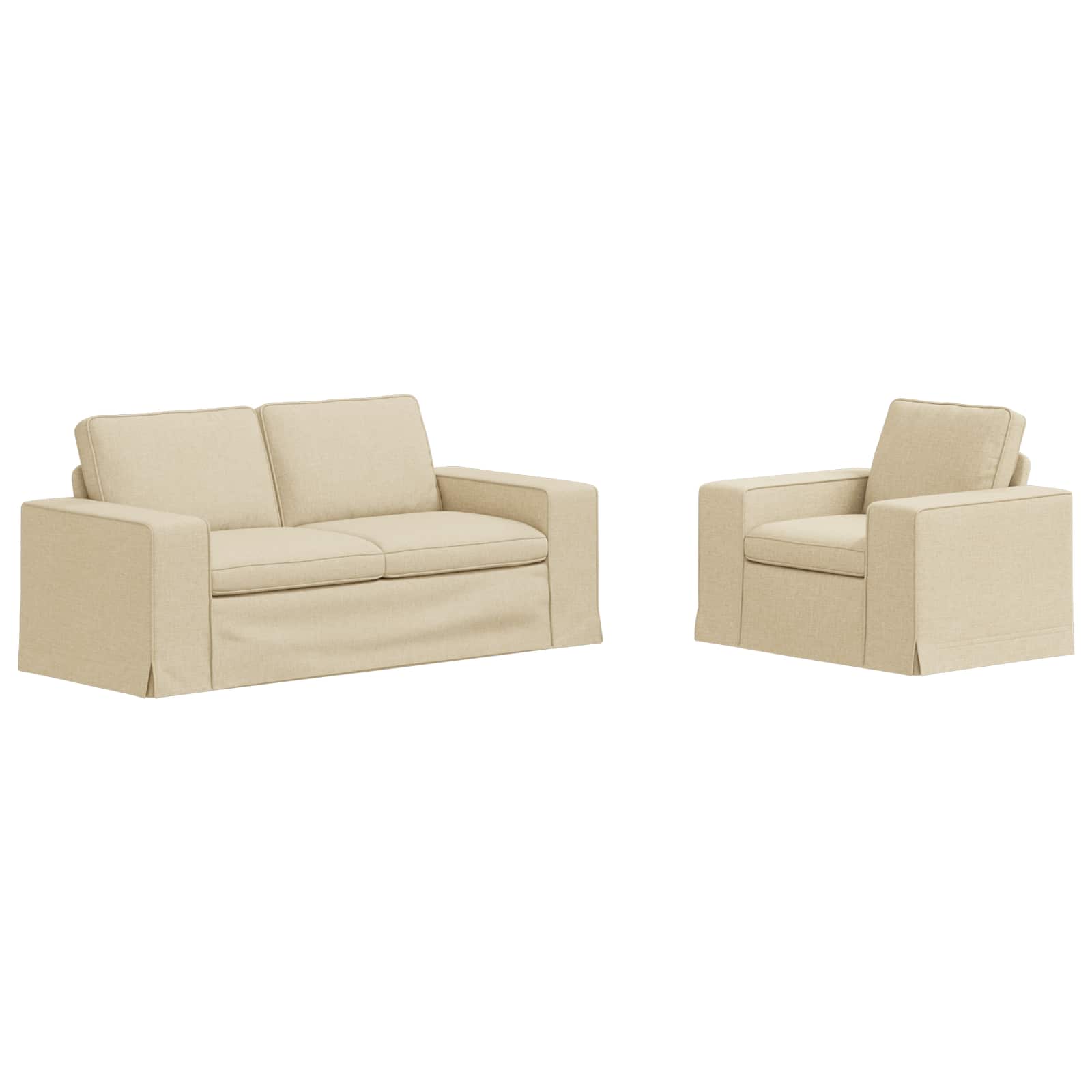 Ensemble de Canapés 2 pc Crème tissu