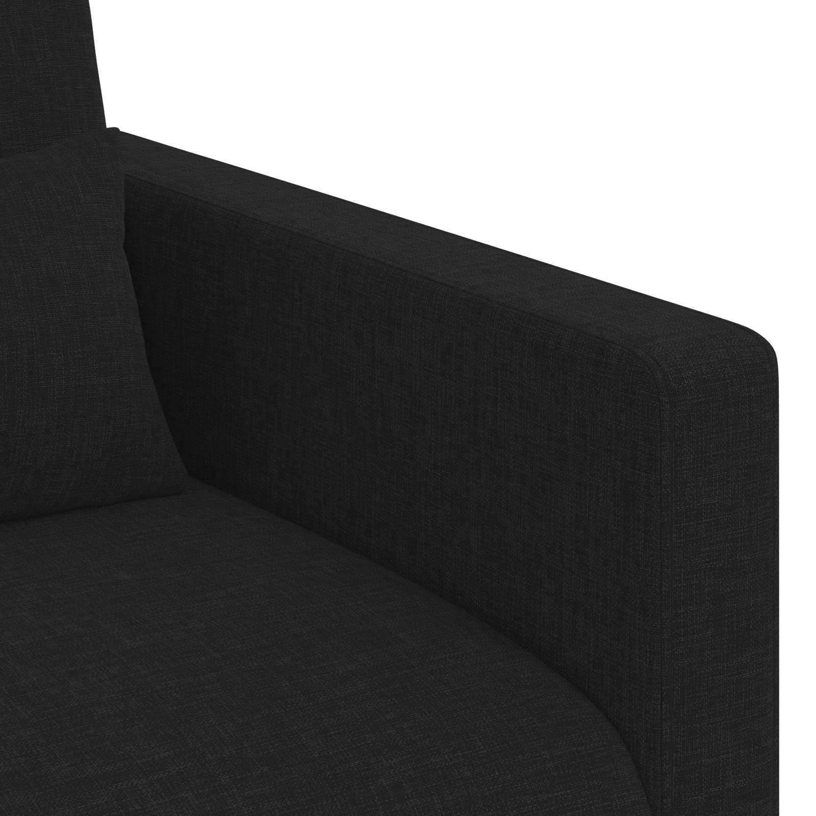Ensemble de Canapés 2 pcs Noir 198 x 78 x 80 cm tissu - XIOS