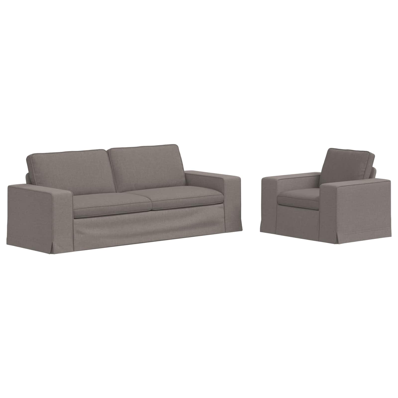 Ensemble de Canapés 2 pc Taupe tissu