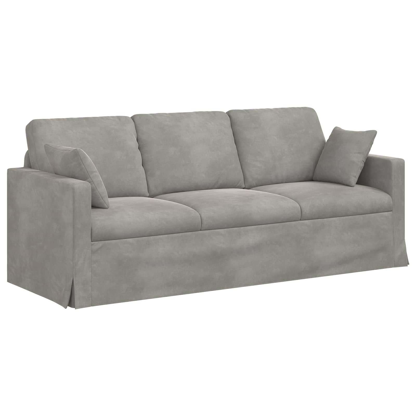 Ensemble de Canapés 2 pcs Gris clair 198 x 78 x 80 cm Velours - XIOS