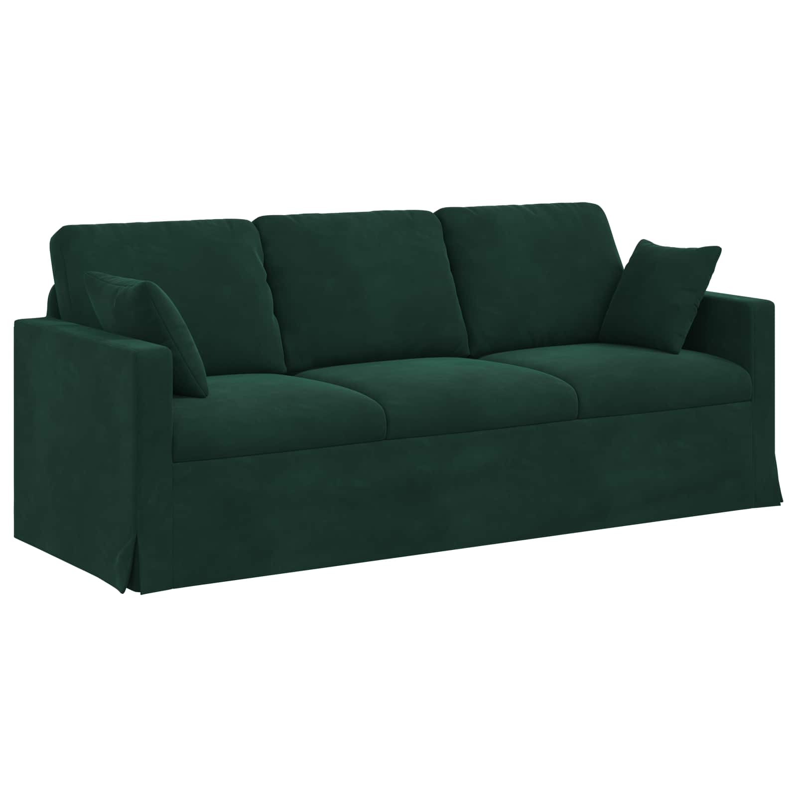 Ensemble de Canapés 2 pcs Vert foncé 198 x 78 x 80 cm Velours - XIOS