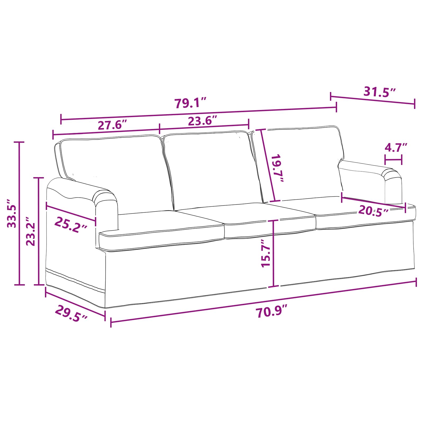 Ensemble de Canapés 2 pc Gris foncé tissu