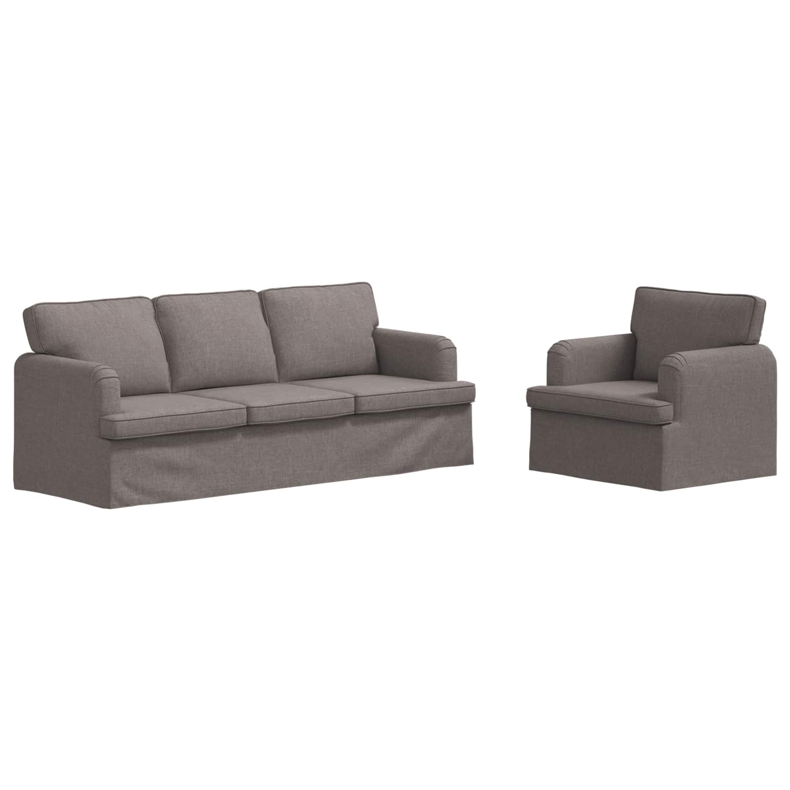 Ensemble de Canapés 2 pc Taupe tissu
