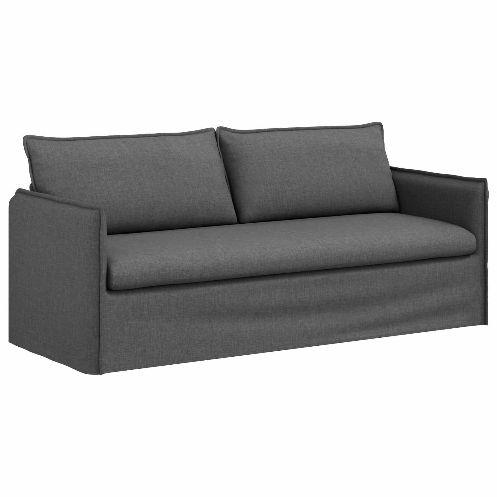 Ensemble de Canapés 2 pc Gris foncé Tissu