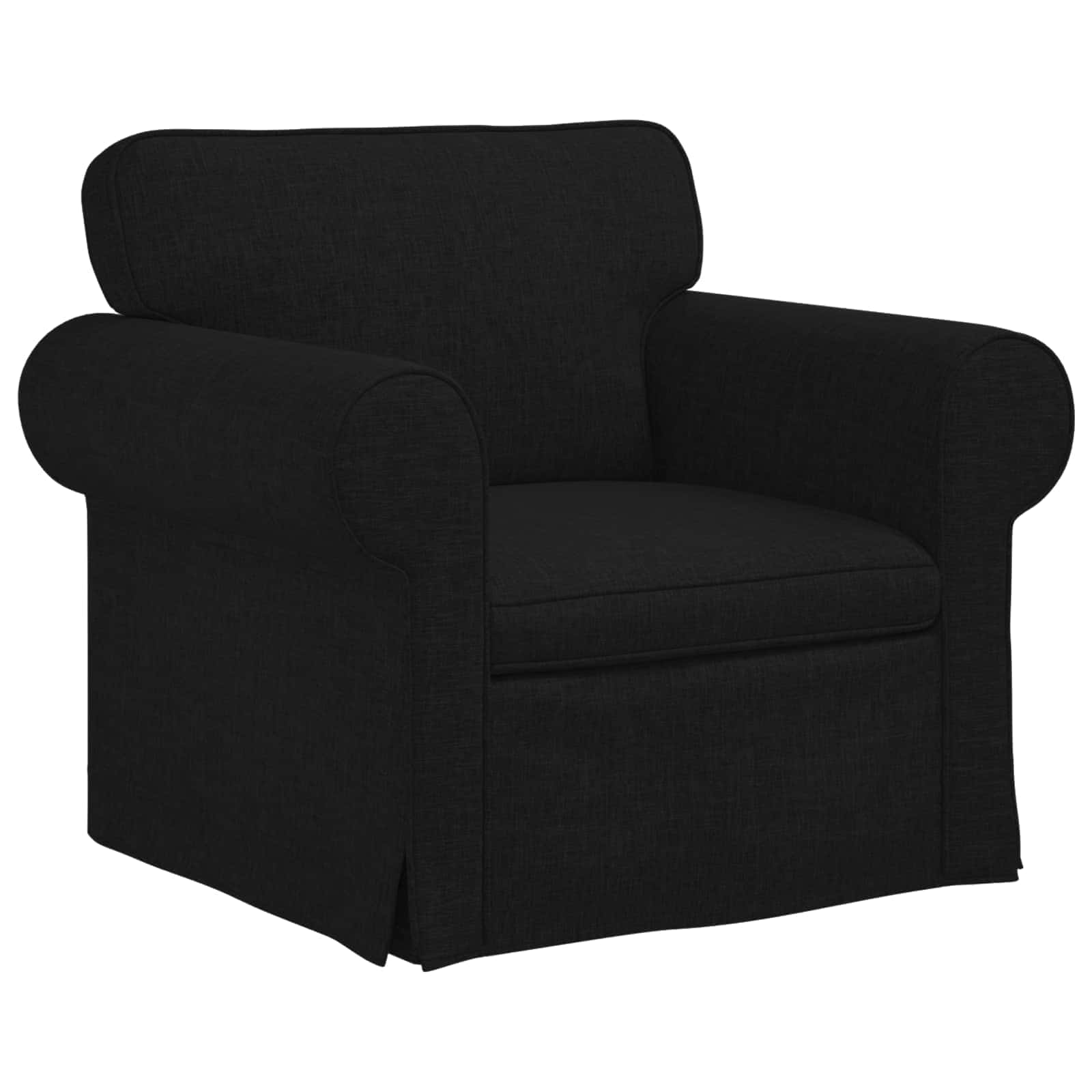 Canapé Noir 95 x 82 x 80 cm tissu - XIOS