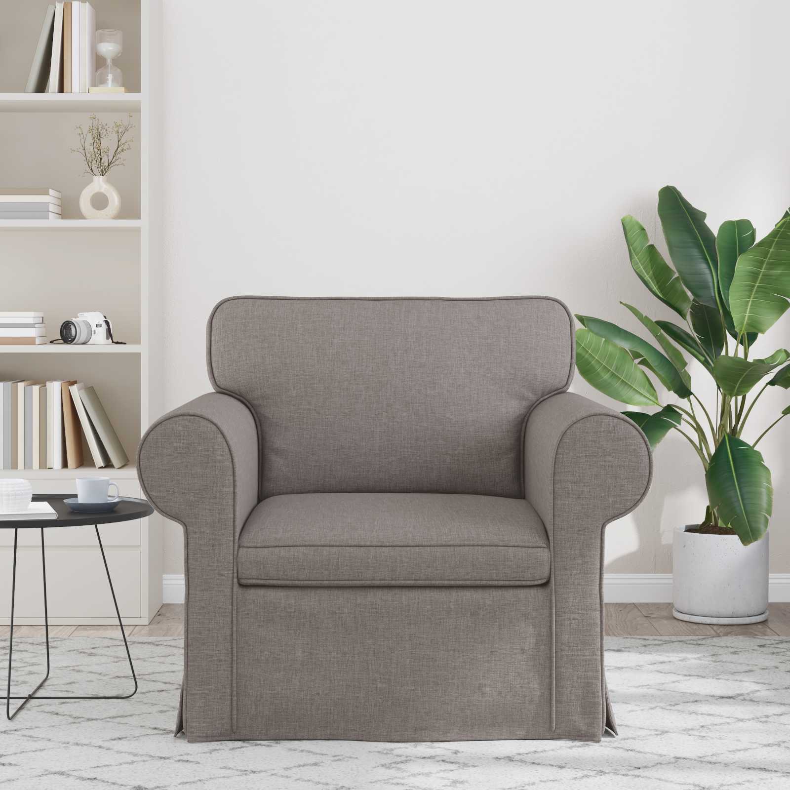 Canapé Taupe 95 x 82 x 80 cm tissu - XIOS