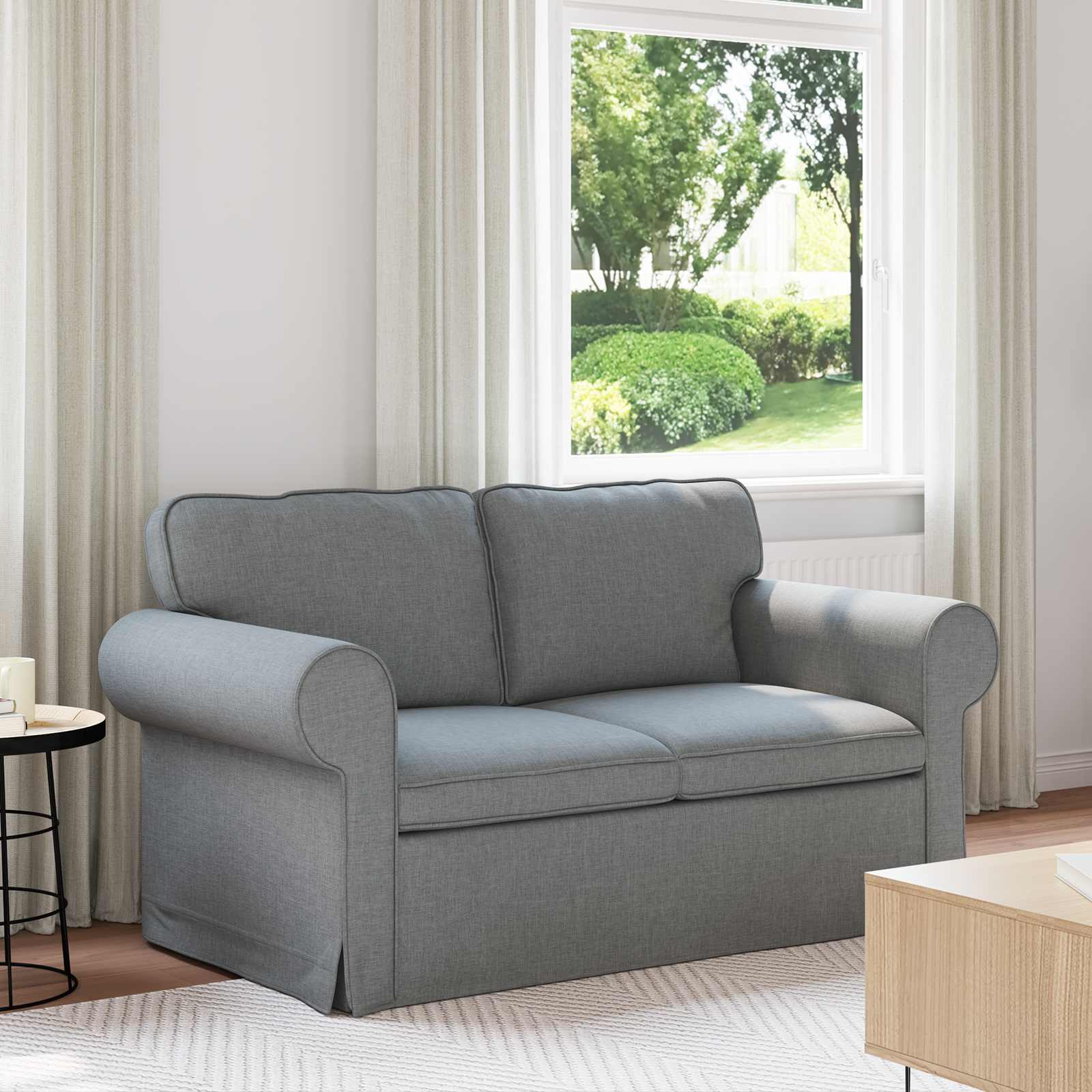 Canapé Gris clair 155 x 82 x 80 cm tissu - XIOS