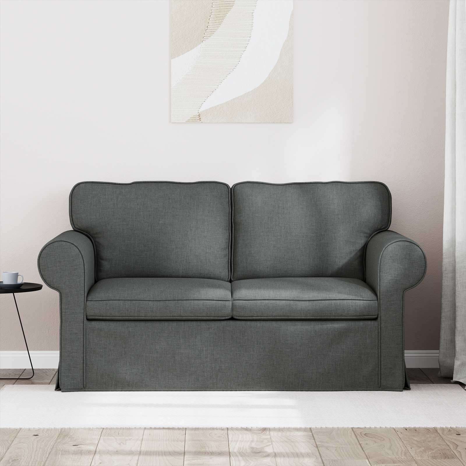 Canapé Gris foncé 155 x 82 x 80 cm tissu - XIOS