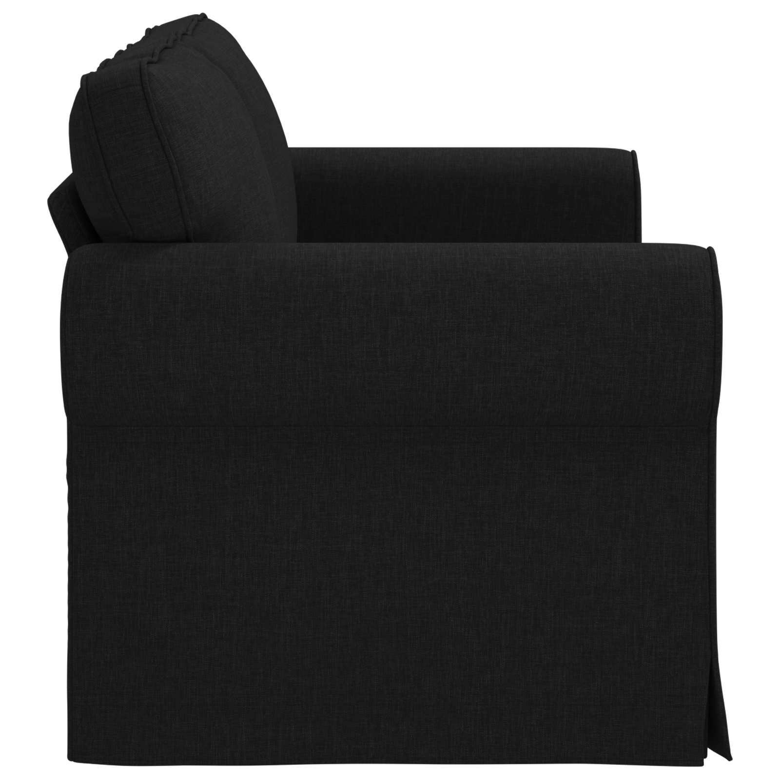 Canapé Noir 155 x 82 x 80 cm tissu - XIOS