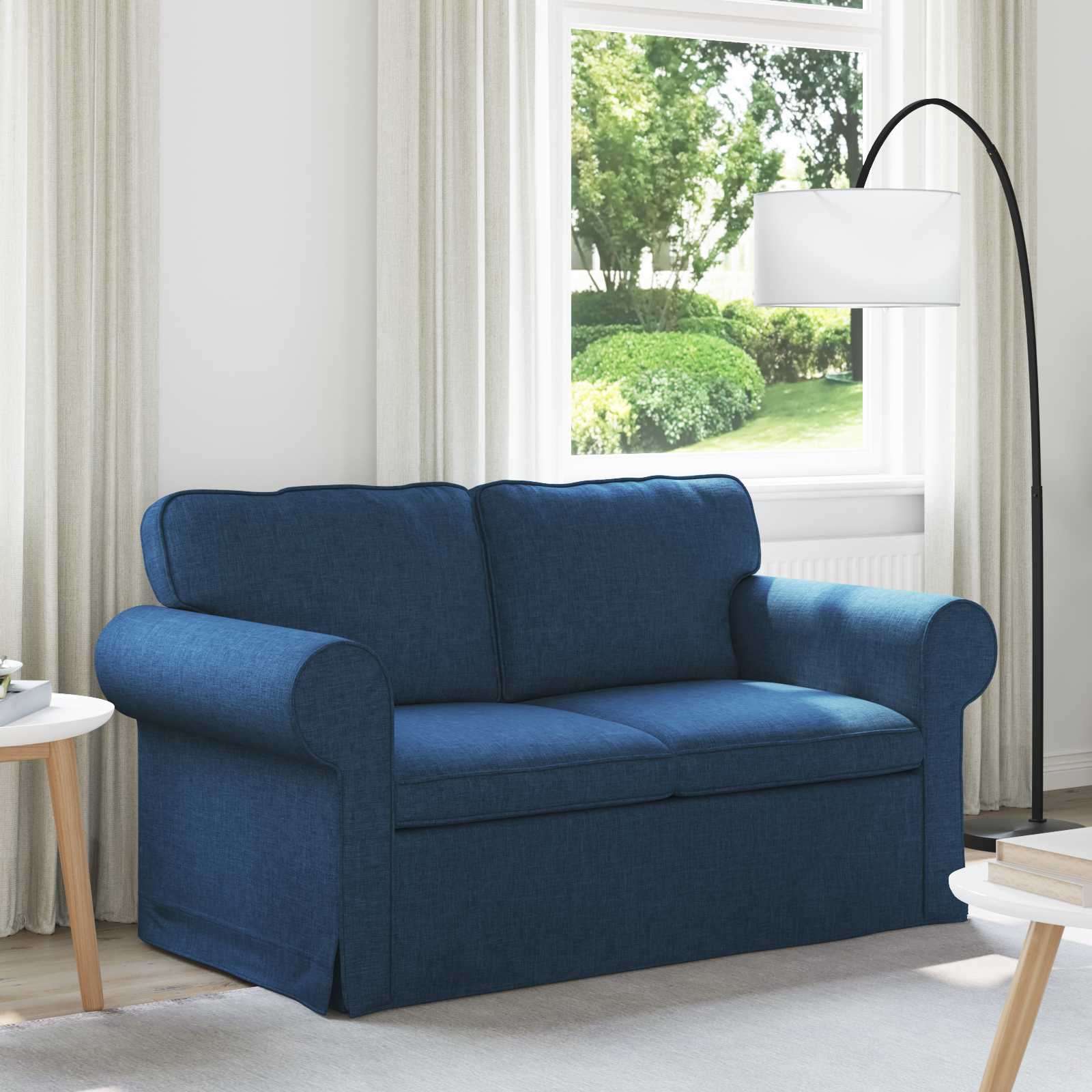 Canapé Bleu 155 x 82 x 80 cm tissu - XIOS