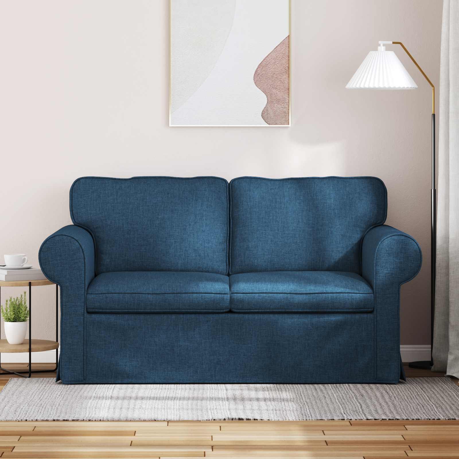 Canapé Bleu 155 x 82 x 80 cm tissu - XIOS