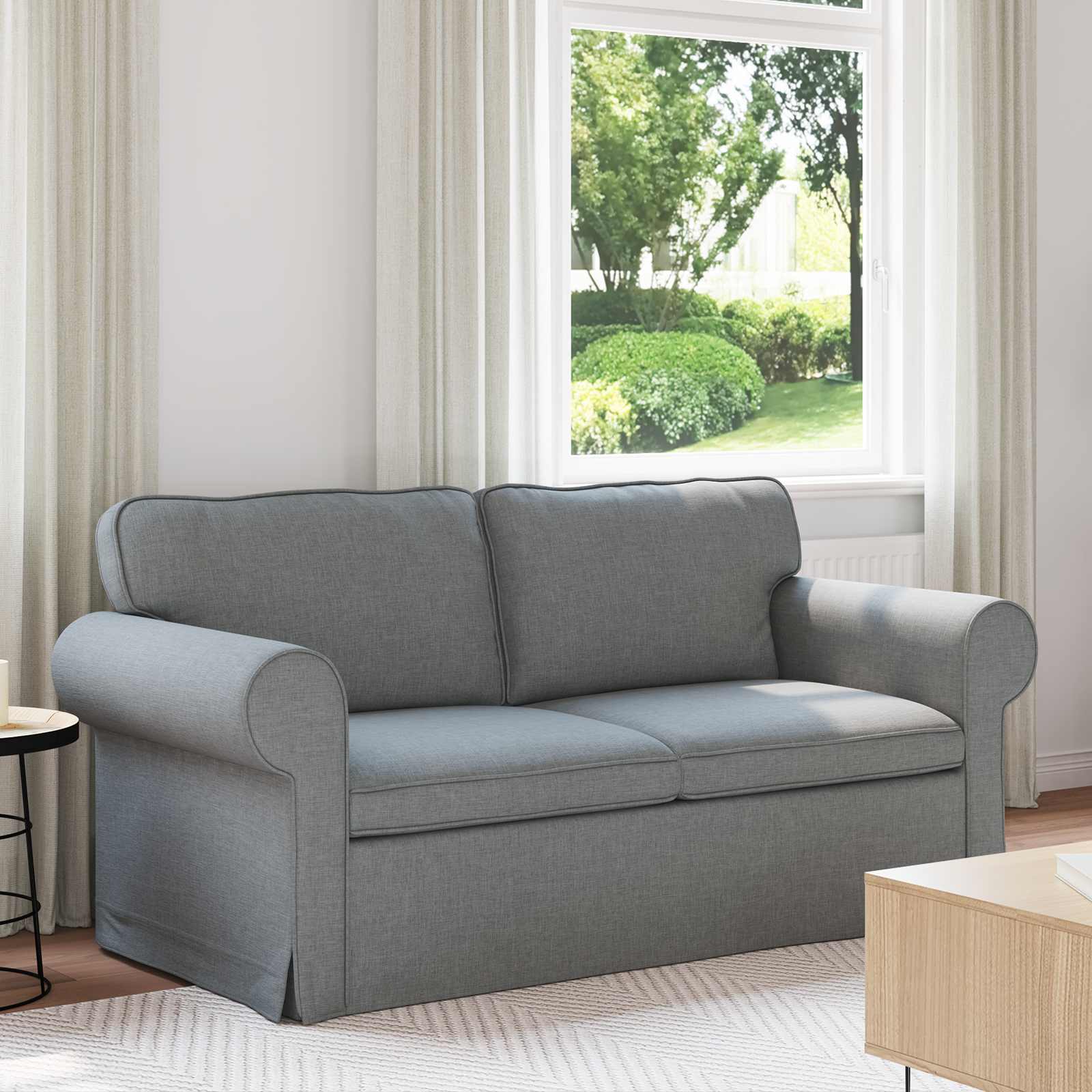 Canapé Gris clair 175 x 82 x 80 cm tissu - XIOS