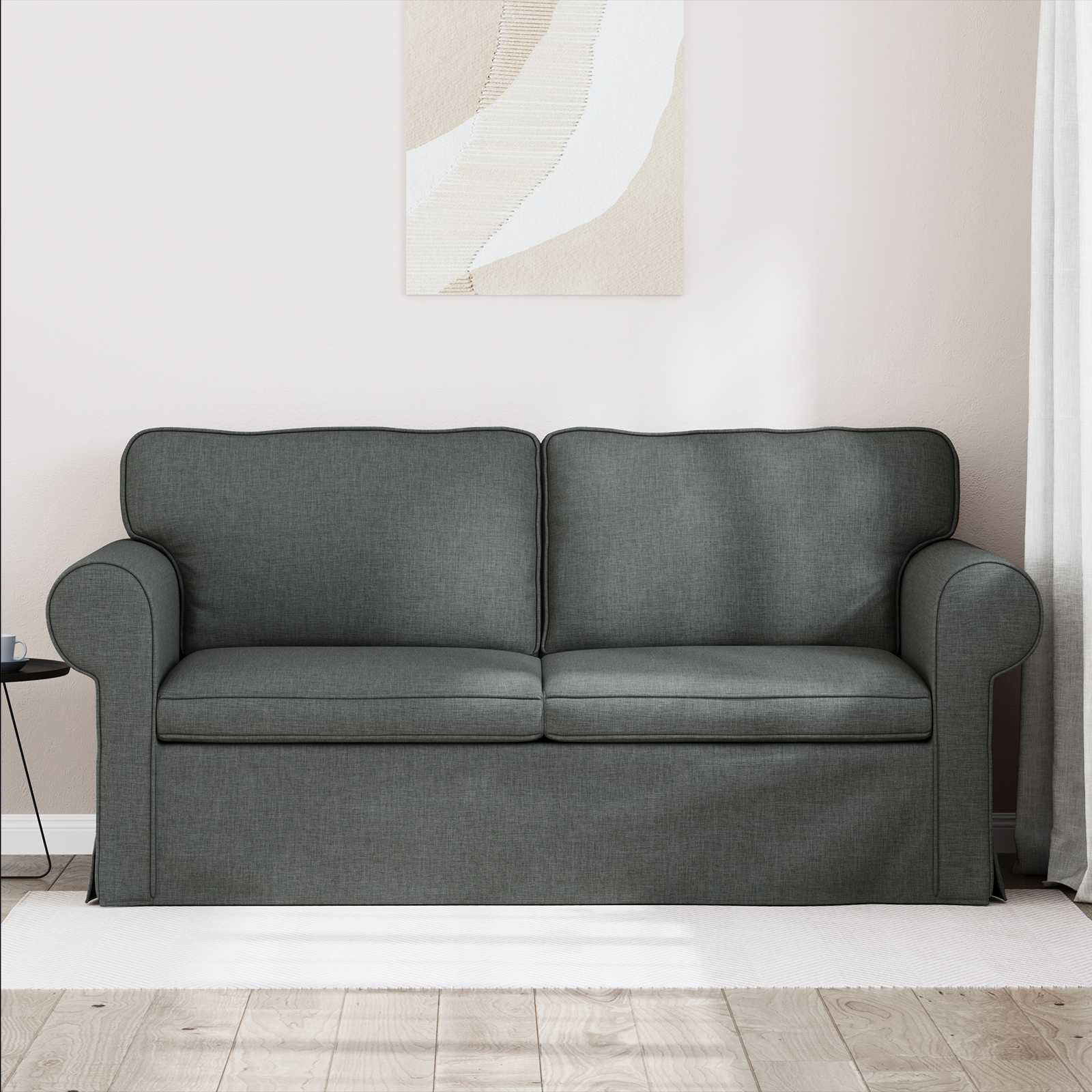 Canapé Gris foncé 175 x 82 x 80 cm tissu - XIOS