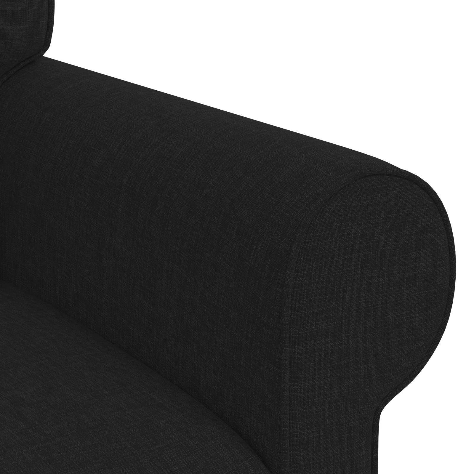 Canapé Noir 175 x 82 x 80 cm tissu - XIOS