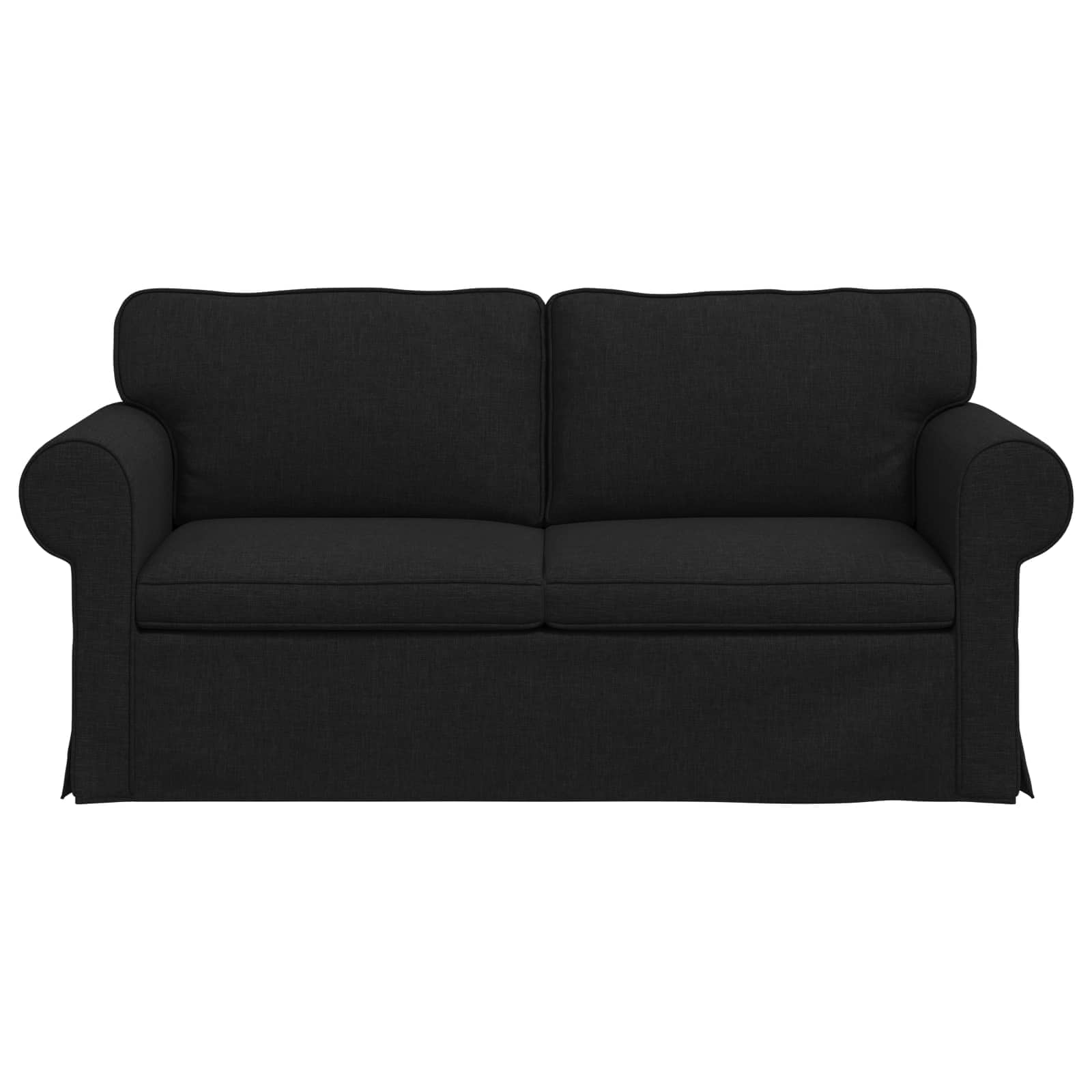 Canapé Noir 175 x 82 x 80 cm tissu - XIOS