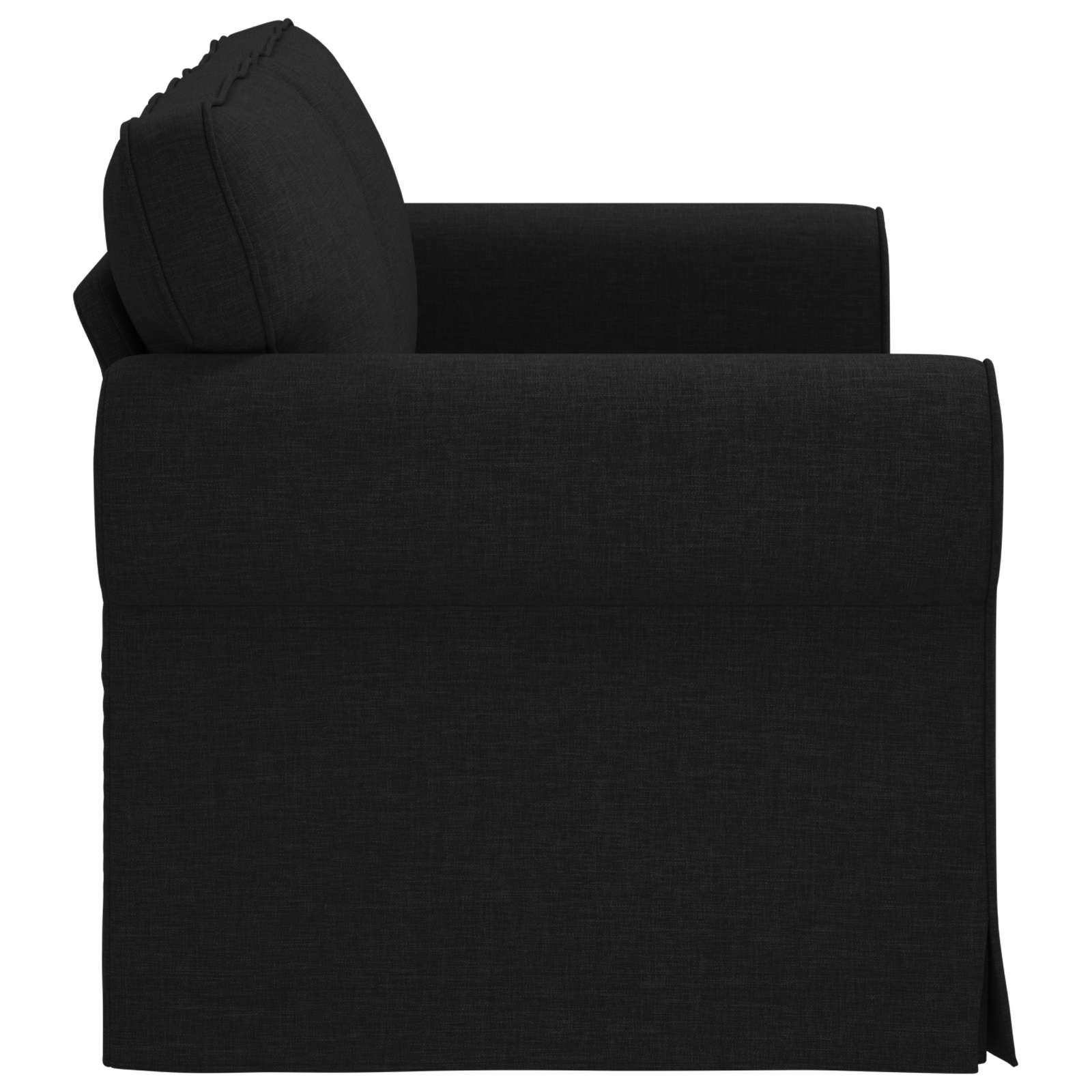 Canapé Noir 175 x 82 x 80 cm tissu - XIOS