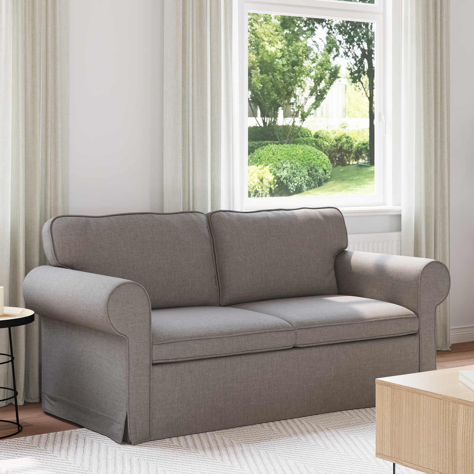 Canapé Taupe 175 x 82 x 80 cm tissu - XIOS