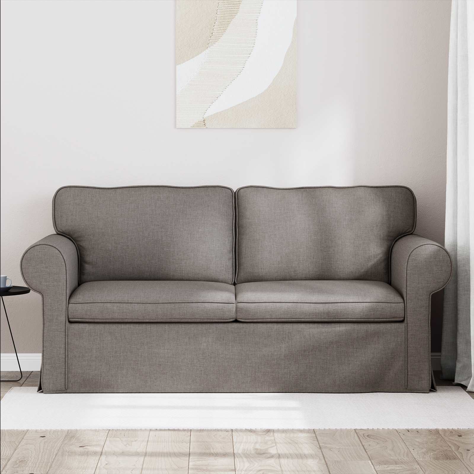 Canapé Taupe 175 x 82 x 80 cm tissu - XIOS