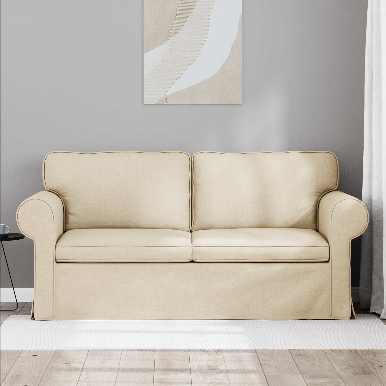 Canapé Crème 175 x 82 x 80 cm tissu - XIOS