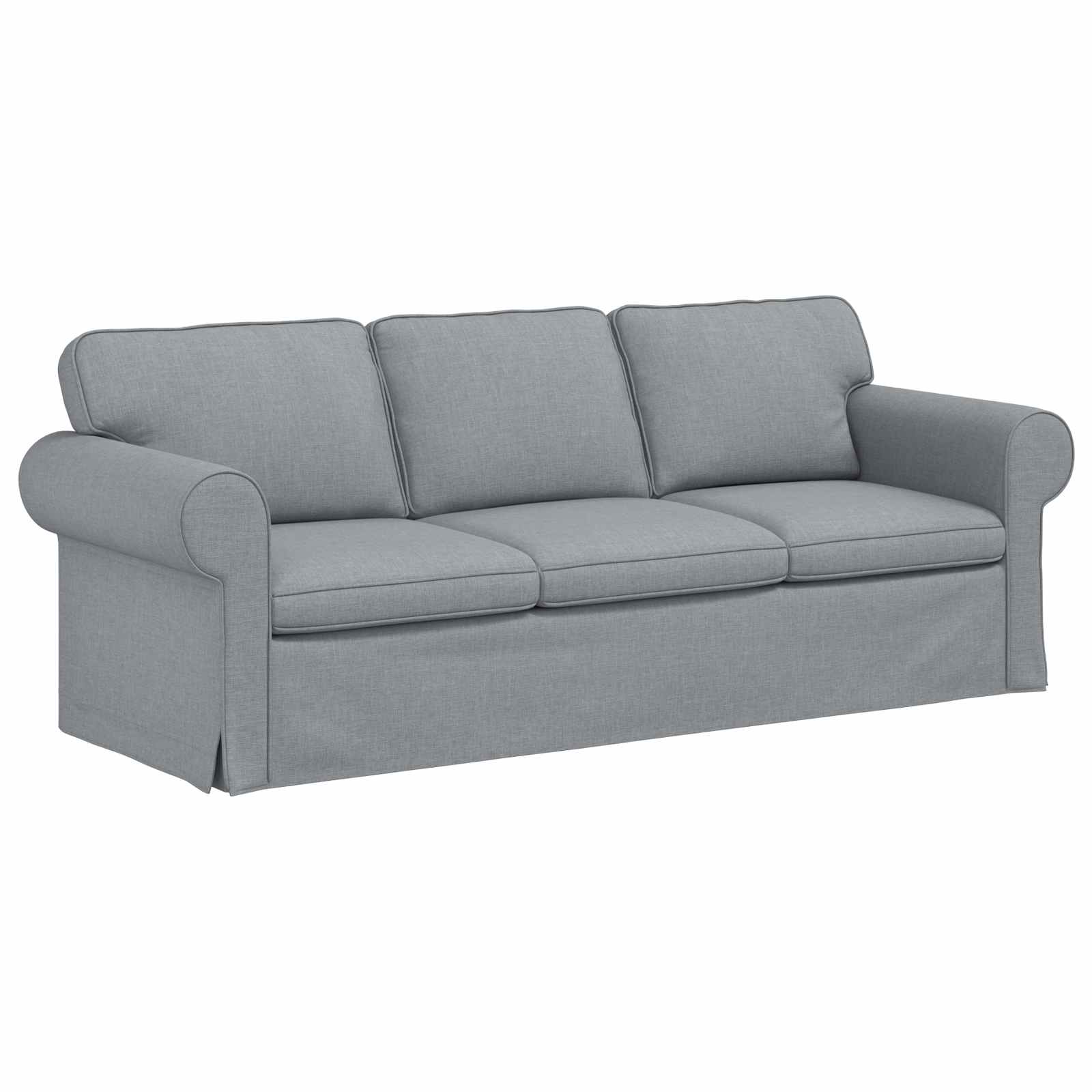 Canapé Gris clair 215 x 82 x 80 cm tissu - XIOS