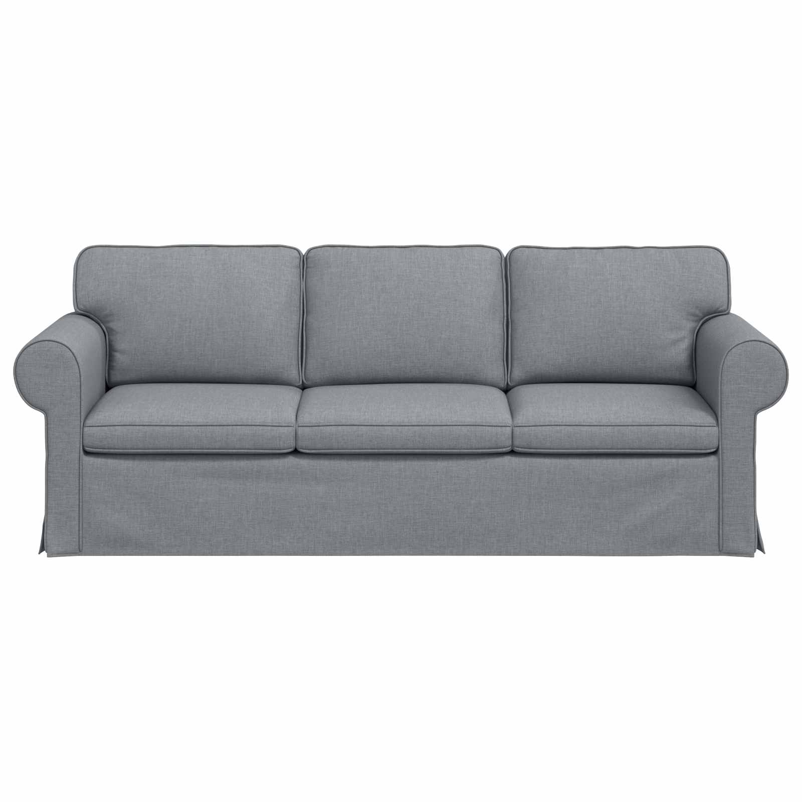 Canapé Gris clair 215 x 82 x 80 cm tissu - XIOS