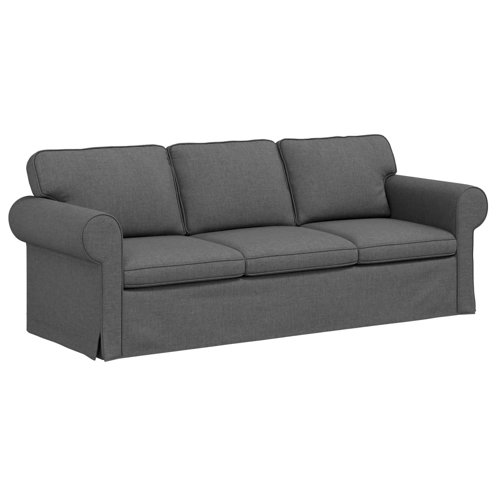 Canapé Gris foncé 215 x 82 x 80 cm tissu - XIOS