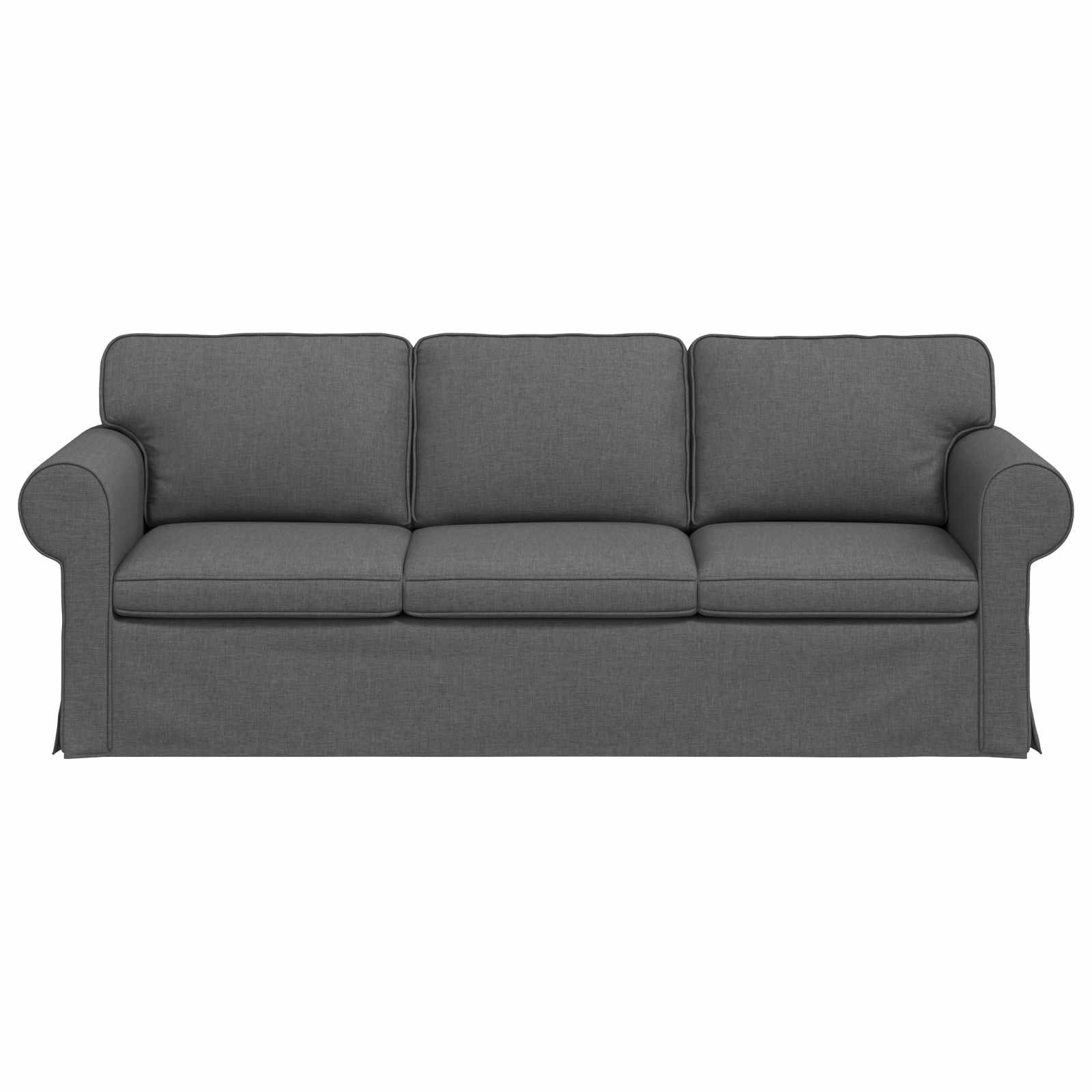 Canapé Gris foncé 215 x 82 x 80 cm tissu - XIOS
