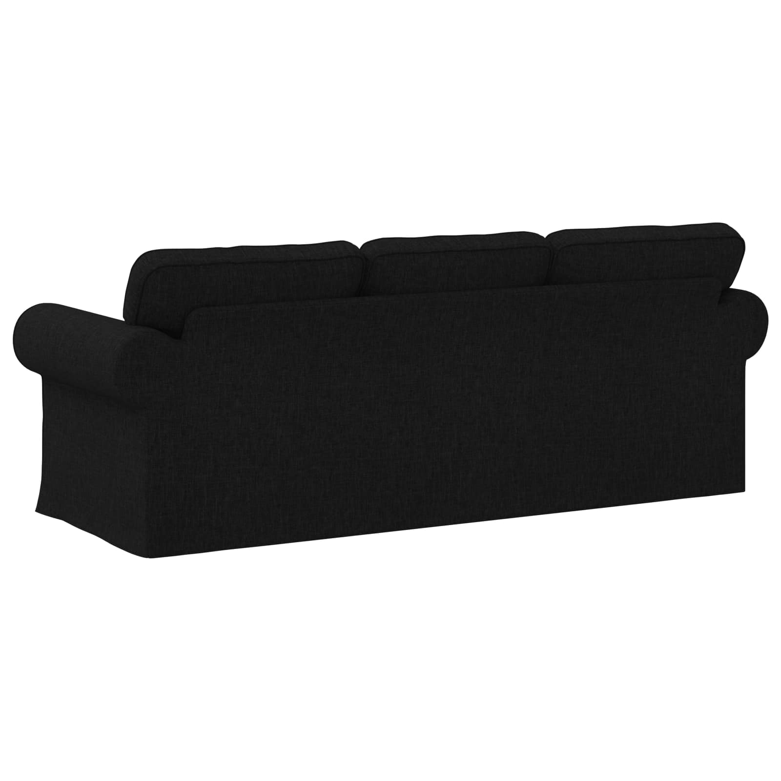 Canapé Noir 215 x 82 x 80 cm tissu - XIOS