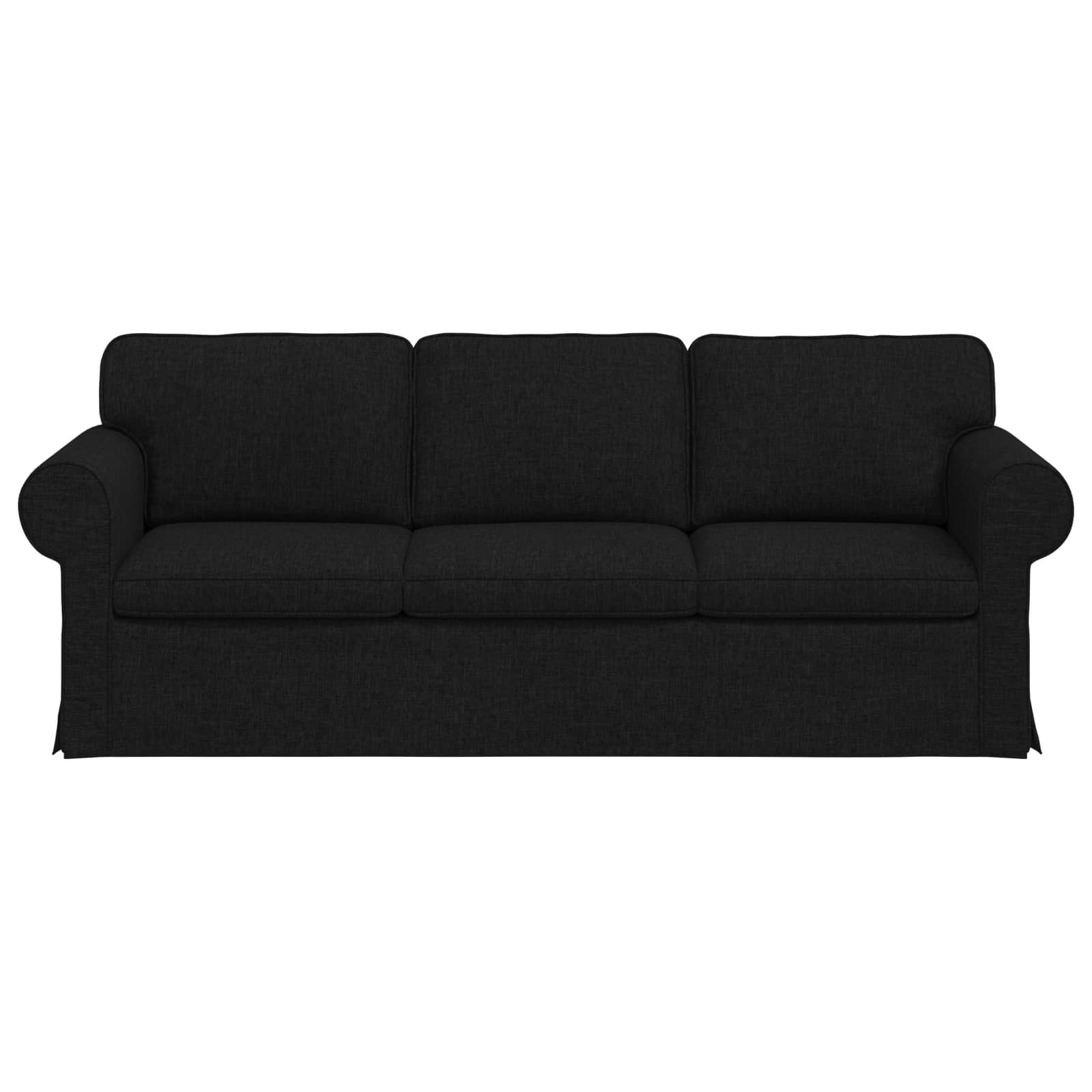 Canapé Noir 215 x 82 x 80 cm tissu - XIOS