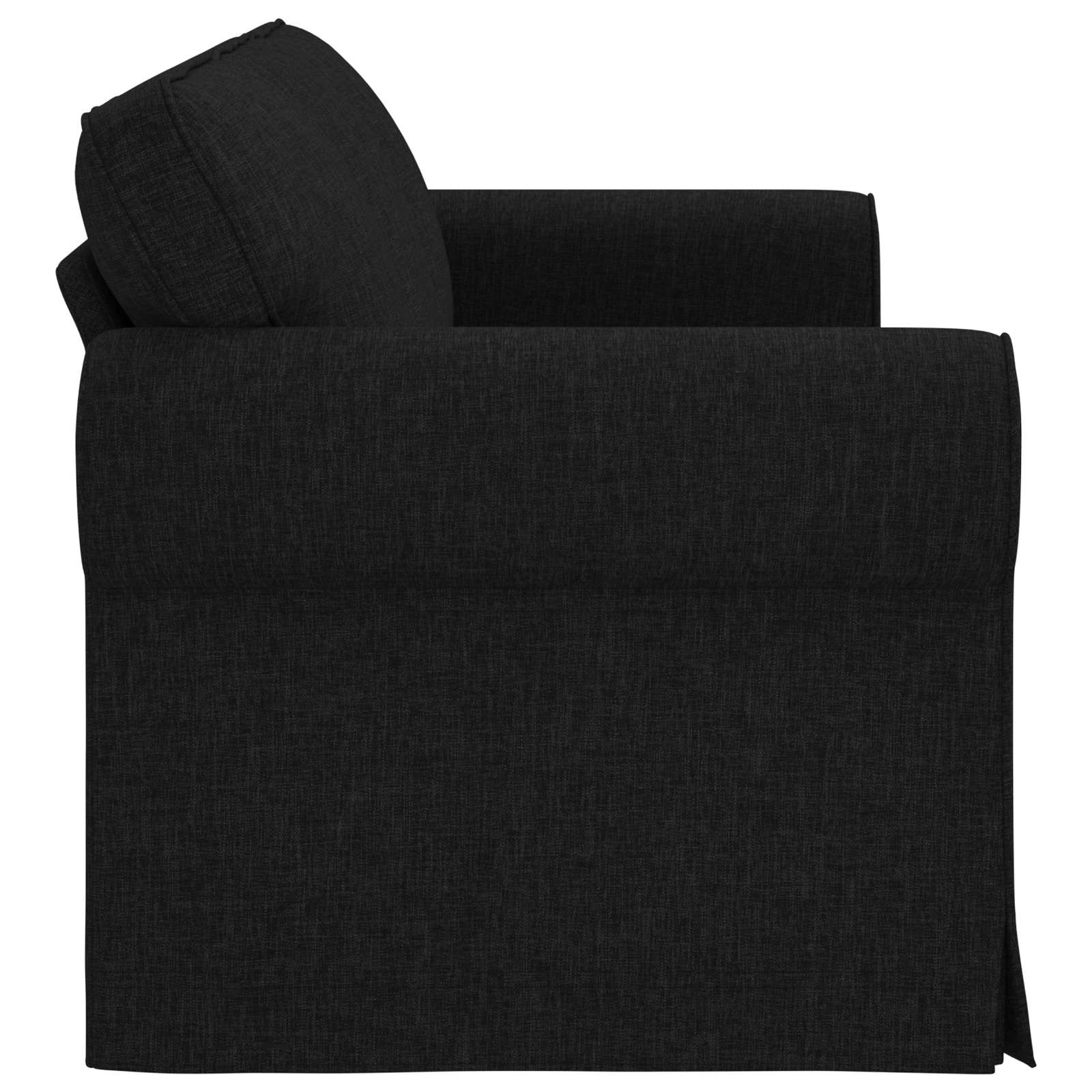 Canapé Noir 215 x 82 x 80 cm tissu - XIOS
