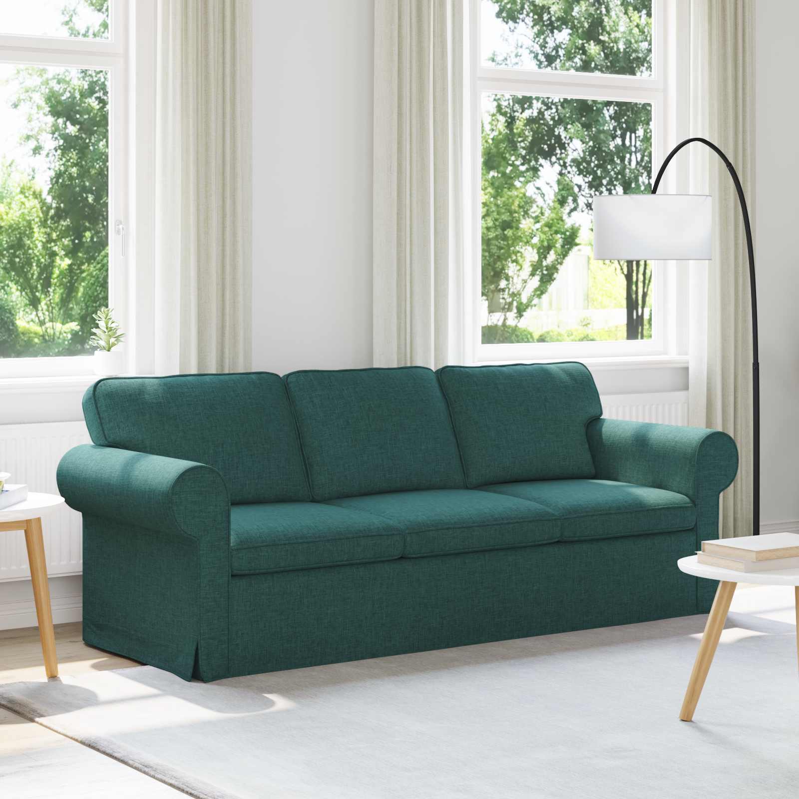 Canapé Vert foncé 215 x 82 x 80 cm tissu - XIOS