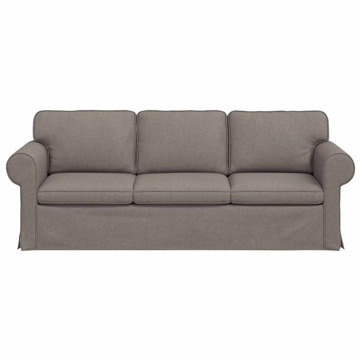 Canapé Taupe 215 x 82 x 80 cm tissu - XIOS