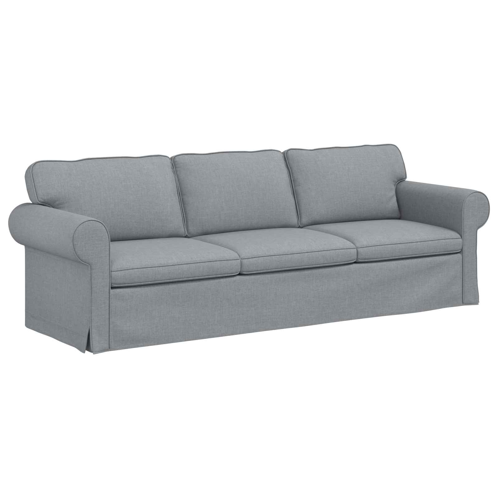Canapé Gris clair 245 x 82 x 80 cm tissu - XIOS