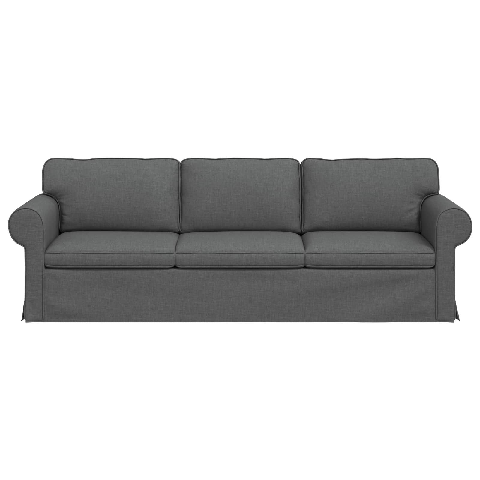 Canapé Gris foncé 245 x 82 x 80 cm tissu - XIOS